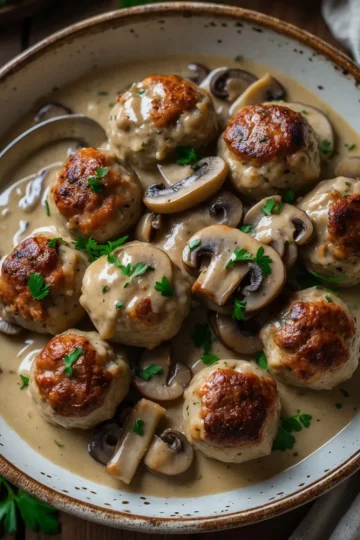 Mushroom Chicken Meatballs