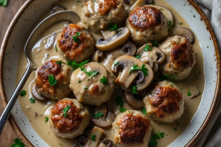 Mushroom Chicken Meatballs
