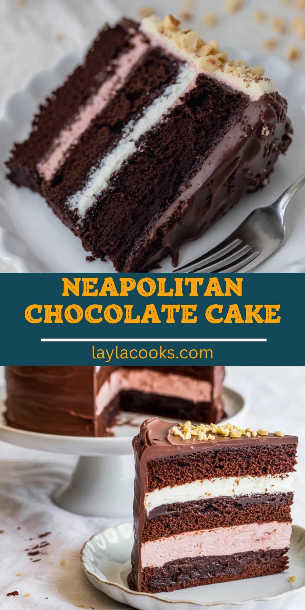Neapolitan Chocolate Cake