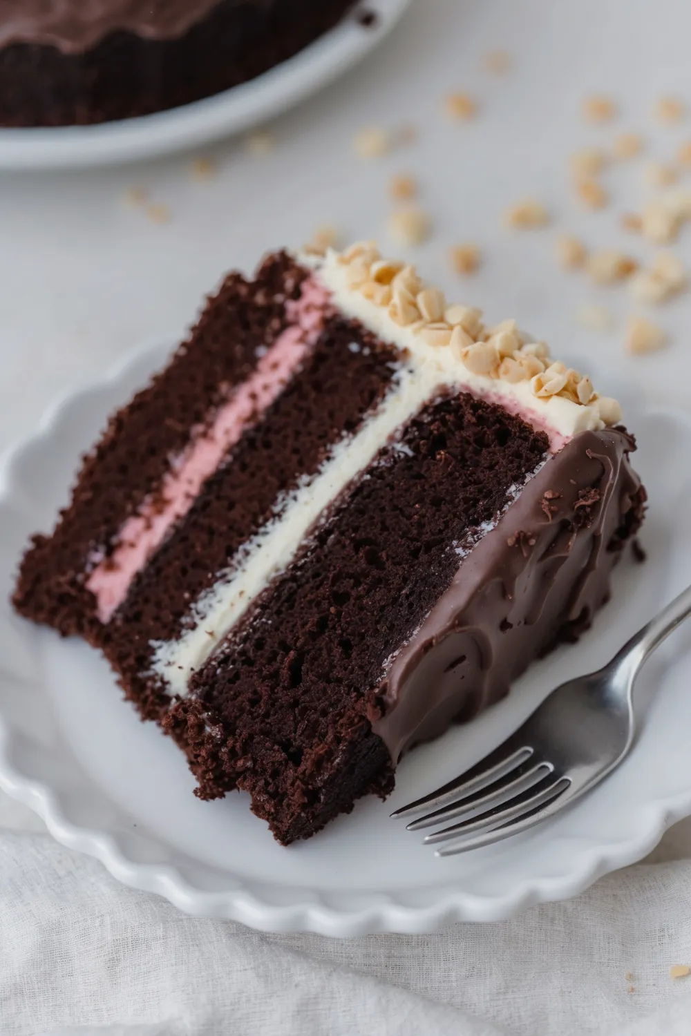 Neapolitan Chocolate Cake