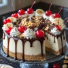 No Bake Banana Split Cheesecake