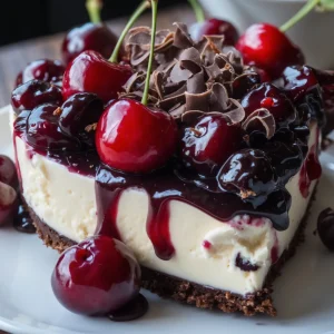 No-Bake Black Forest Berry Cheesecake