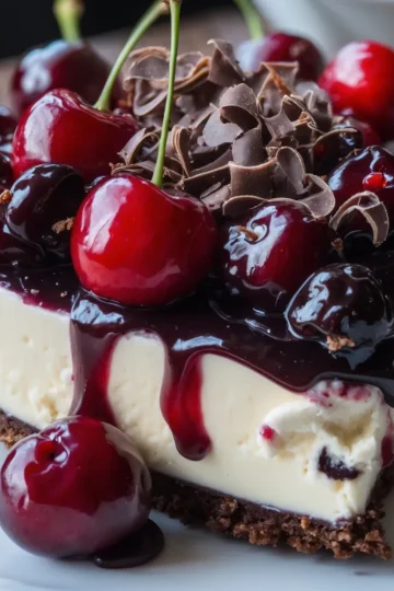 No-Bake Black Forest Berry Cheesecake