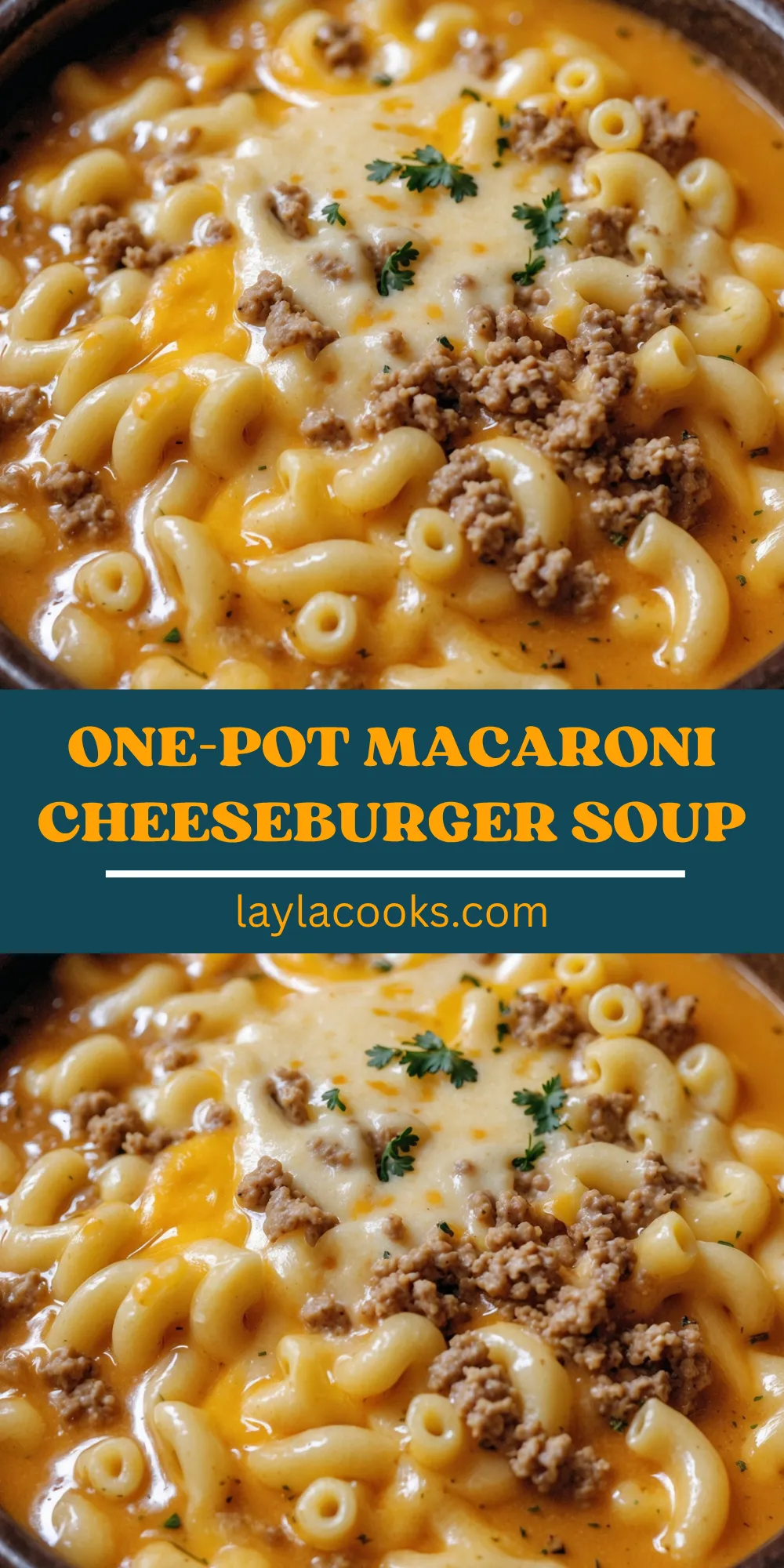 One-Pot Macaroni Cheeseburger Soup