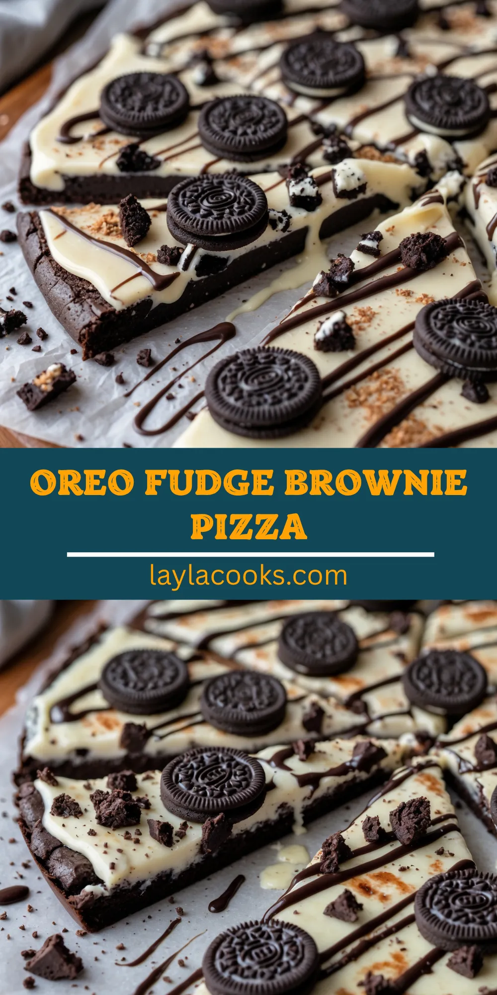 Oreo Fudge Brownie Pizza