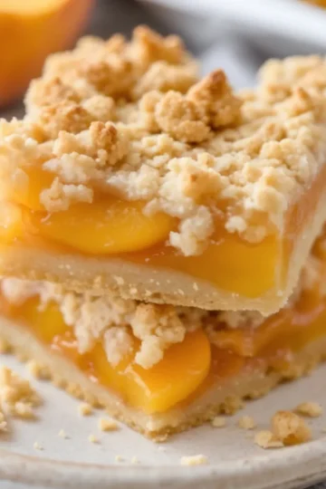 Peach Crumble Bars
