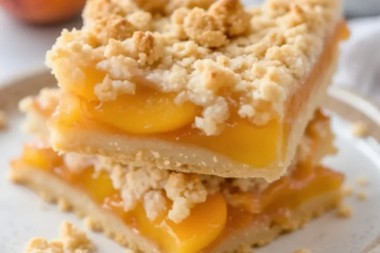 Peach Crumble Bars