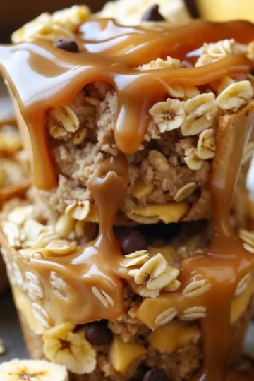 Peanut Butter Banana Baked Oatmeal Cups