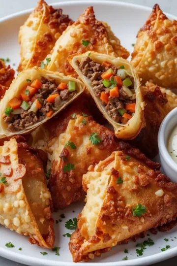 Philly Cheesesteak Egg Rolls
