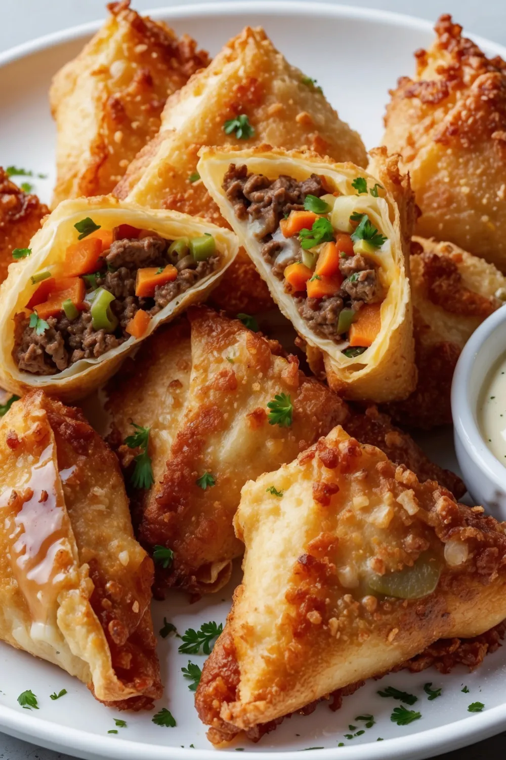 Philly Cheesesteak Egg Rolls