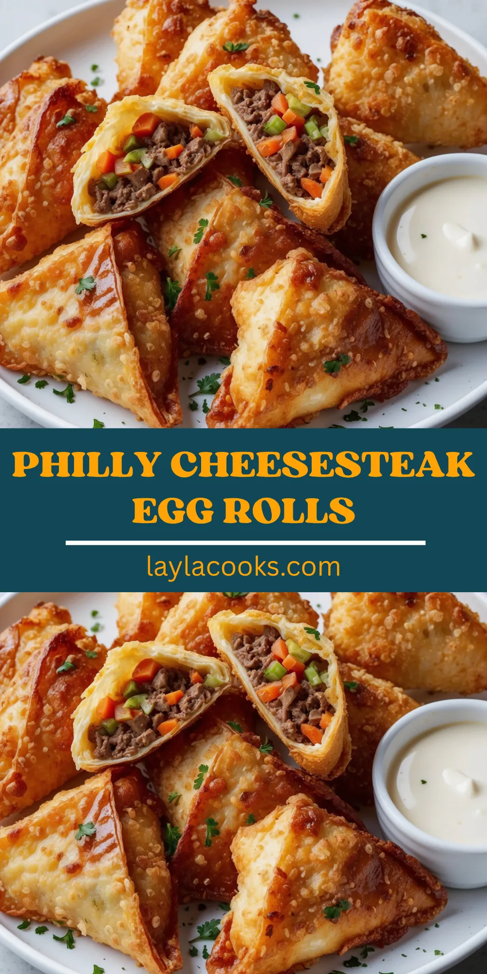 Philly Cheesesteak Egg Rolls