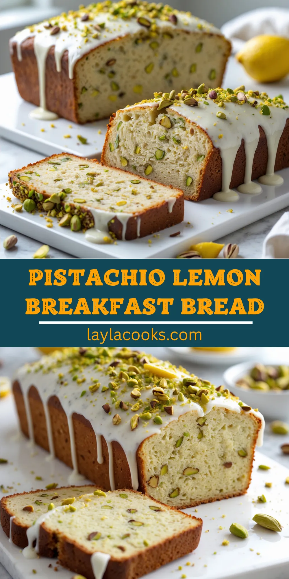 Pistachio Lemon Breakfast Bread