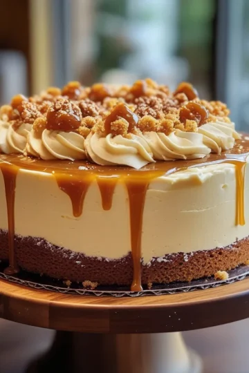 Pumpkin Cake with Caramel Cream Cheese Frosting