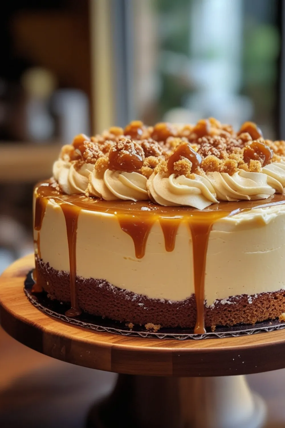 Pumpkin Cake with Caramel Cream Cheese Frosting