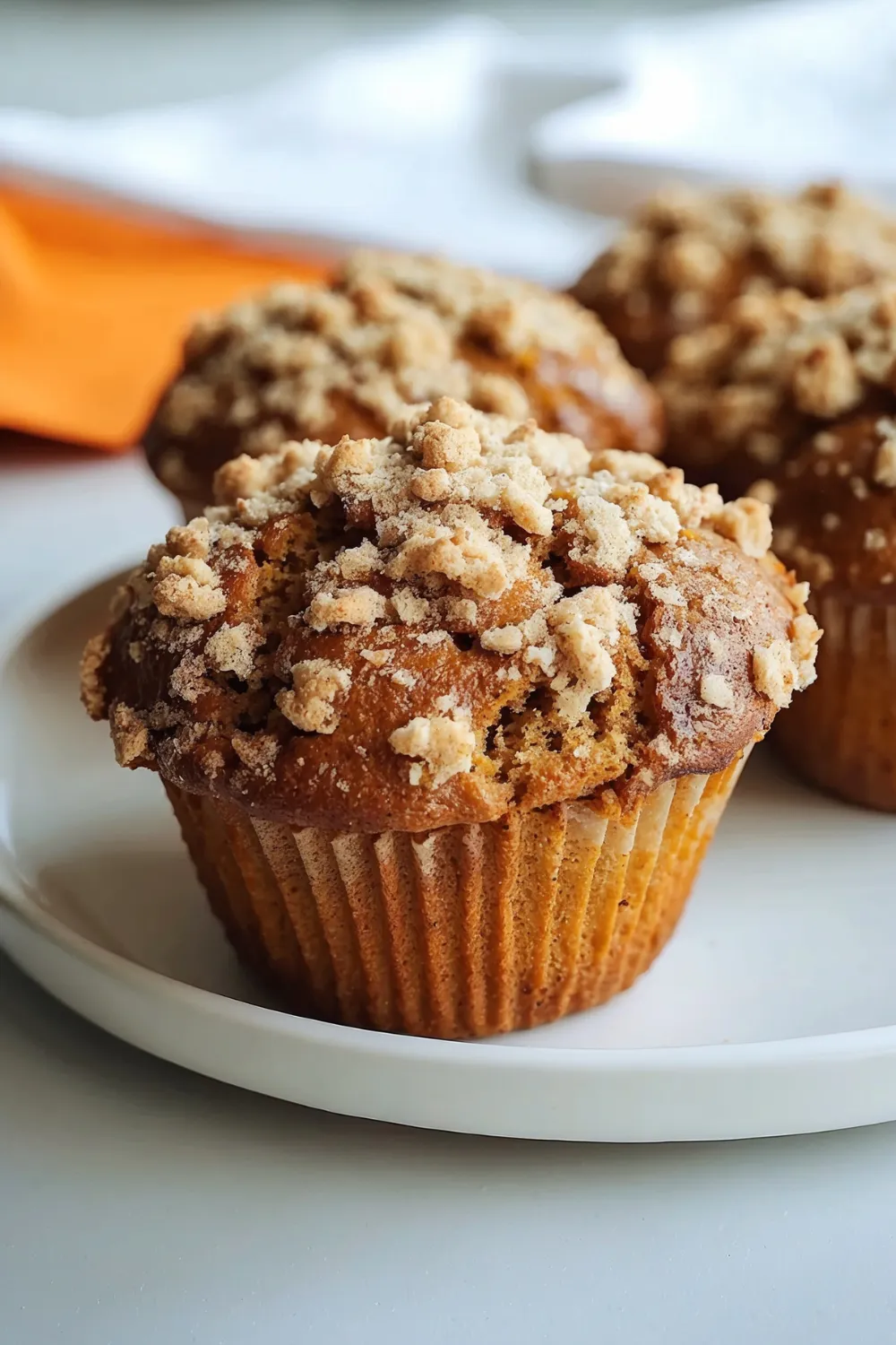 Pumpkin Muffins with Streusel Topping 