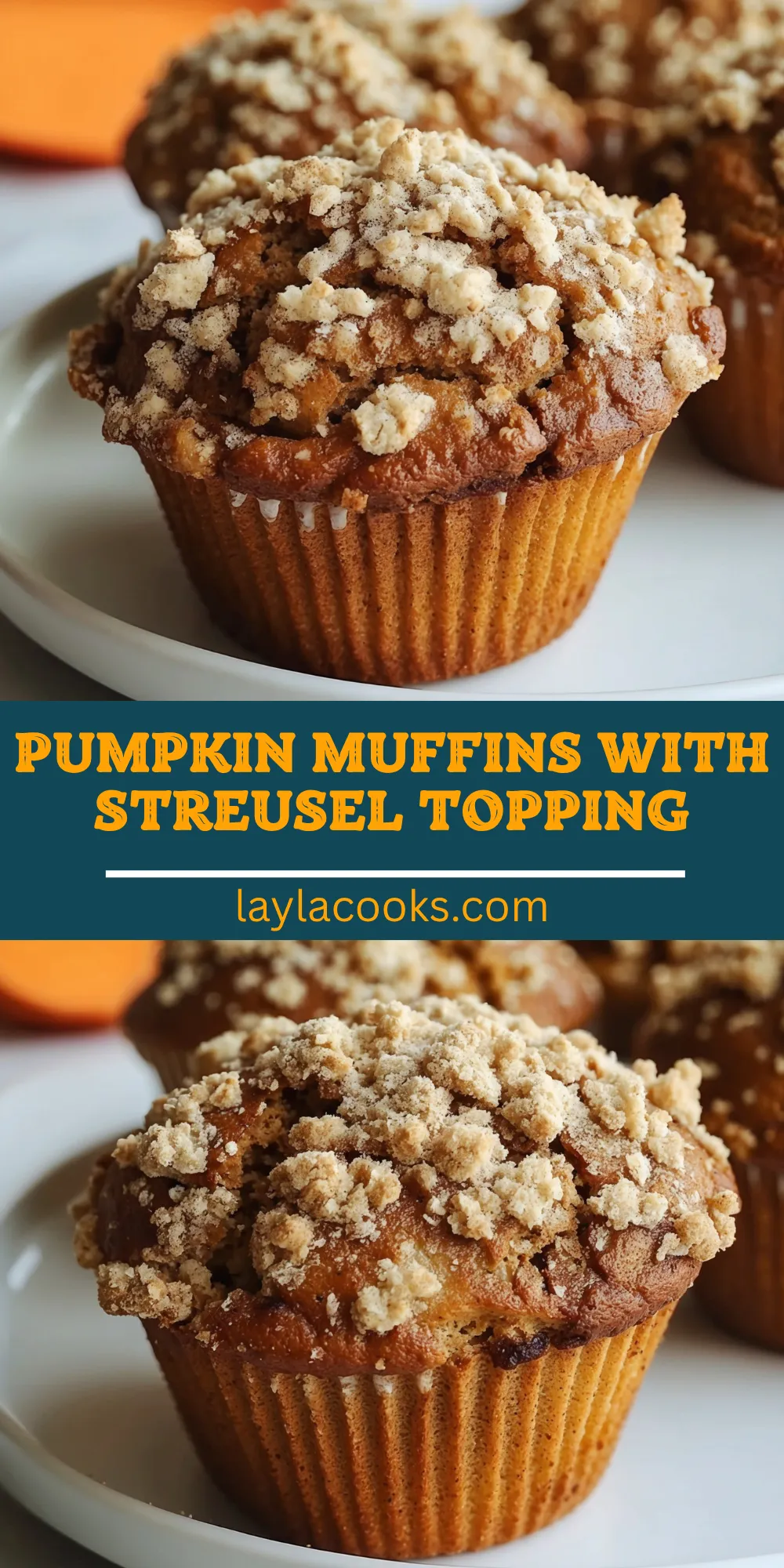 Pumpkin Muffins with Streusel Topping