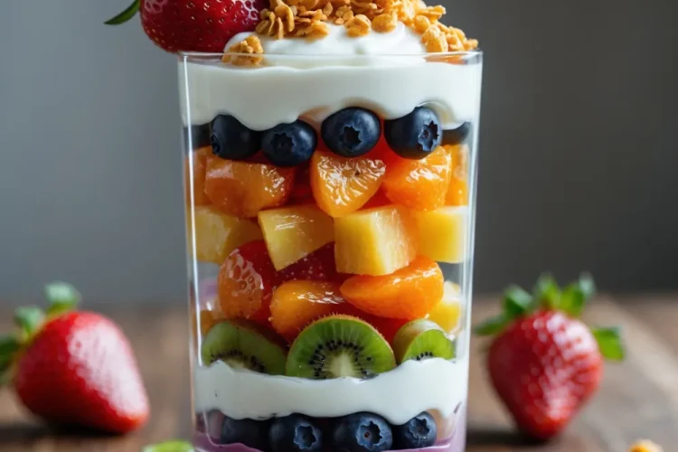 Rainbow Fruit and Yogurt Parfait