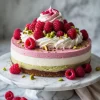 Raspberry Pistachio Cheesecake