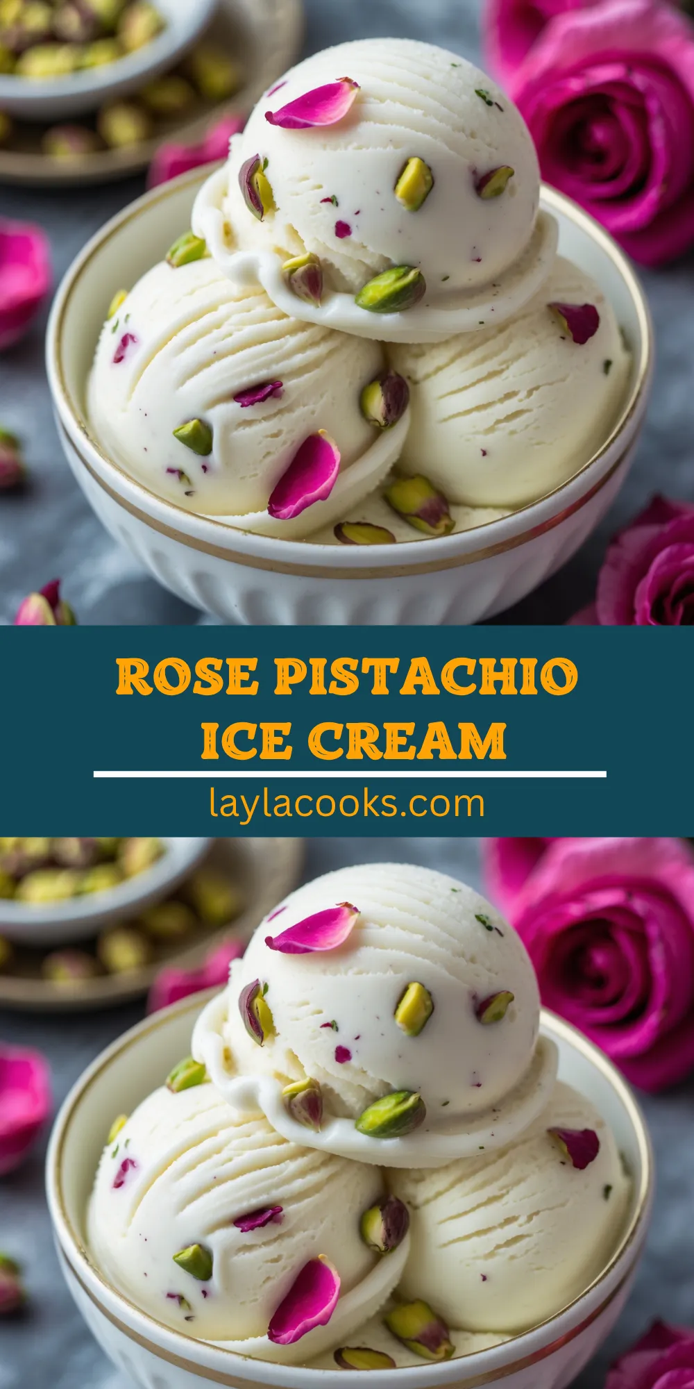 Rose Pistachio Ice Cream