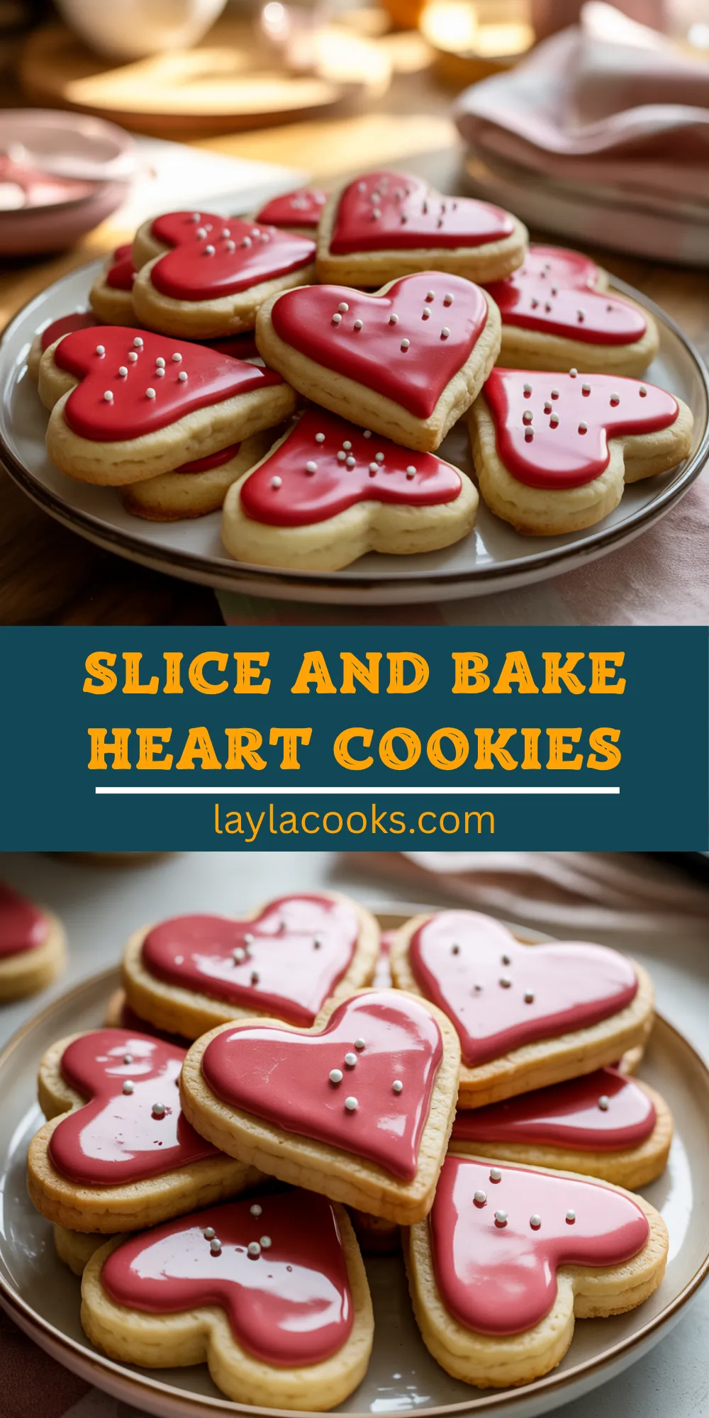 Slice and Bake Heart Cookies