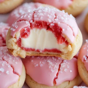 Soft Strawberry Cheesecake Cookies