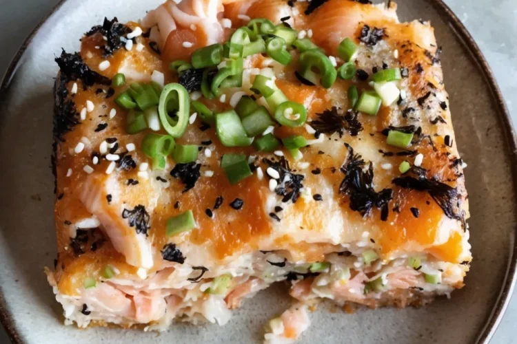 Spicy Salmon Sushi Bake Recipe
