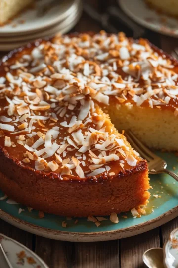 Sticky Coconut Cake