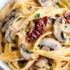 Sun Dried Tomato and Mushroom Pasta