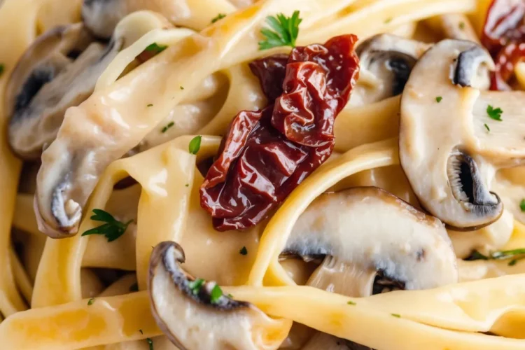 Sun Dried Tomato and Mushroom Pasta