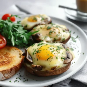 Sunday Sunshine Eggs in Mushroom