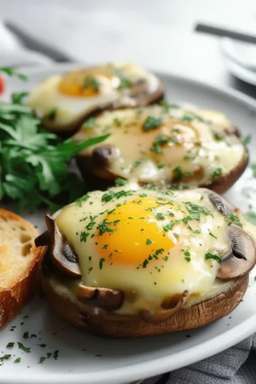 Sunday Sunshine Eggs in Mushroom