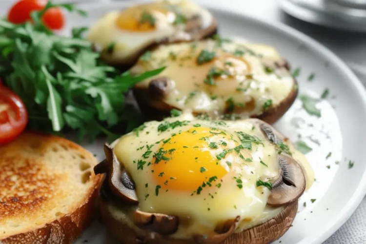Sunday Sunshine Eggs in Mushroom