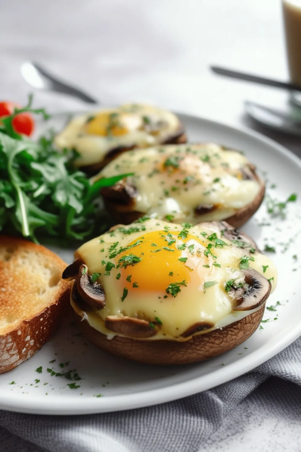 Sunday Sunshine Eggs in Mushroom