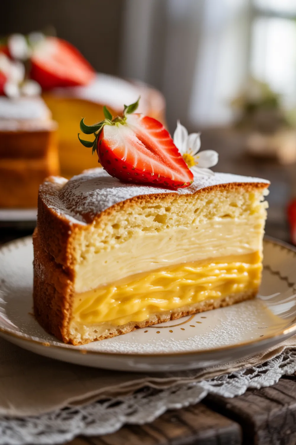 Three Layer Custard Cake