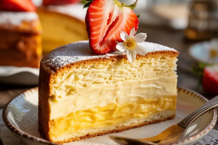Three Layer Custard Cake