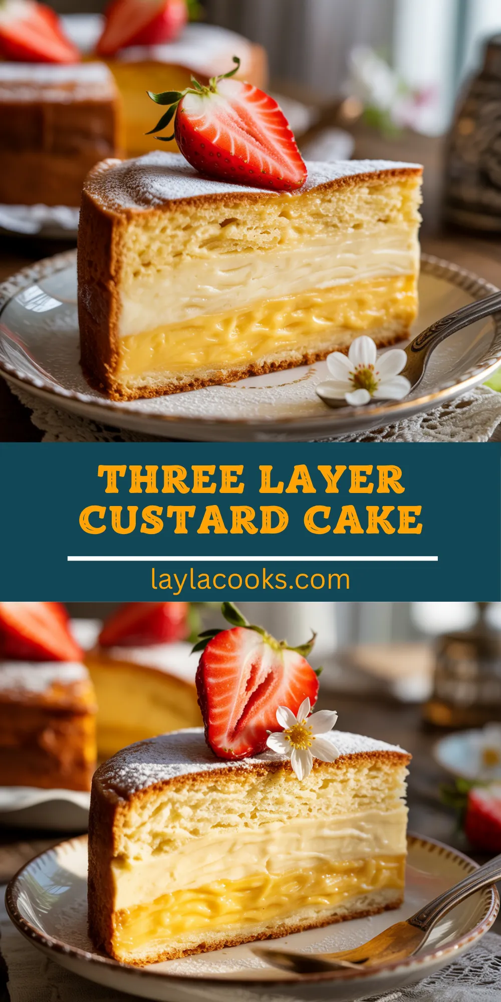 Three Layer Custard Cake