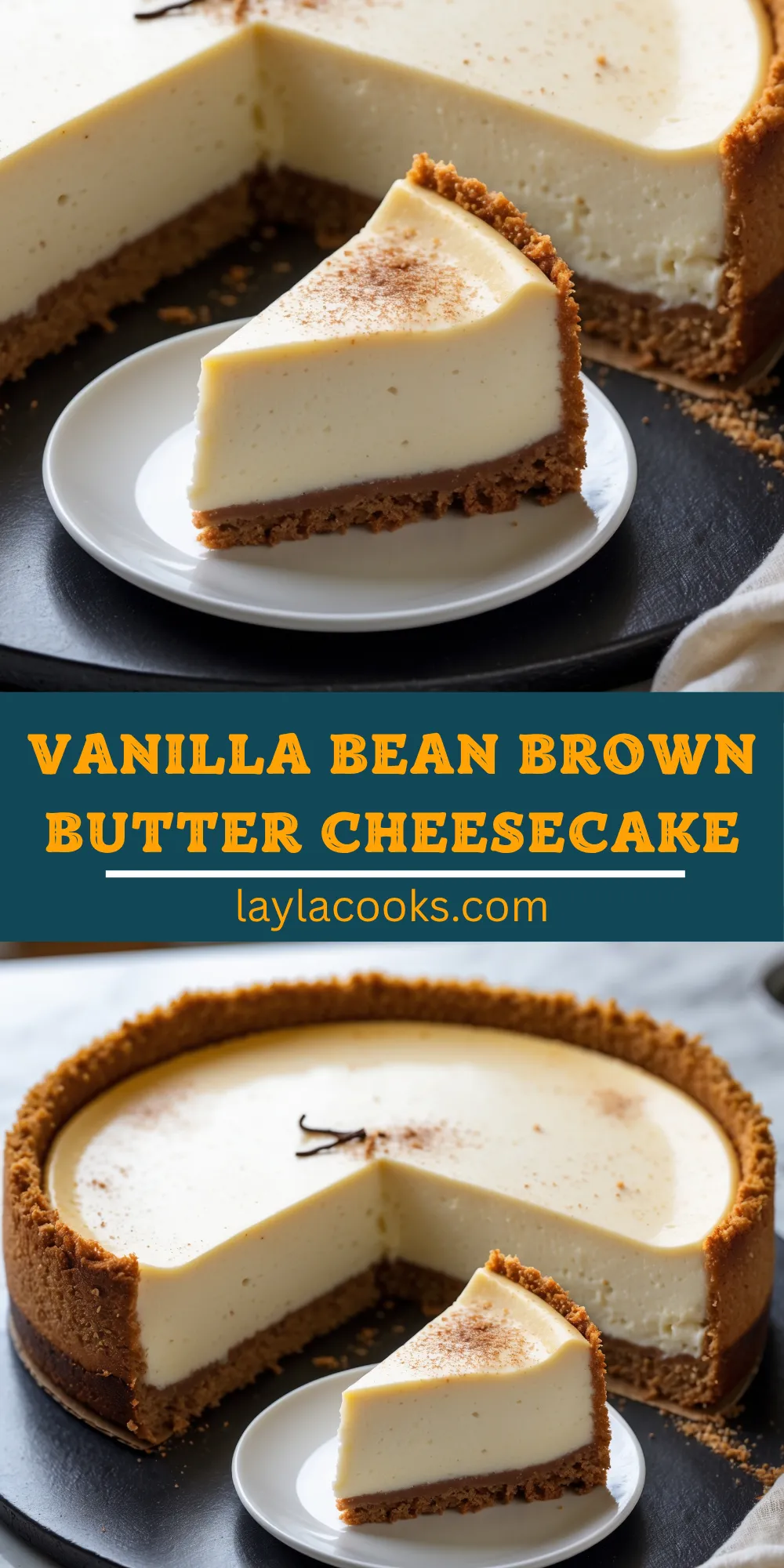 Vanilla Bean Brown Butter Cheesecake