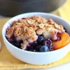Warm Buttery Blueberry Nectarine Crisp