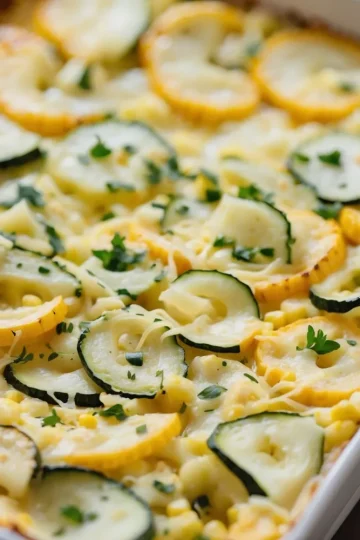 Zucchini, Squash, and Corn Casserole