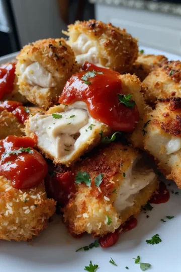 Air Fryer Chicken Parmesan Bites