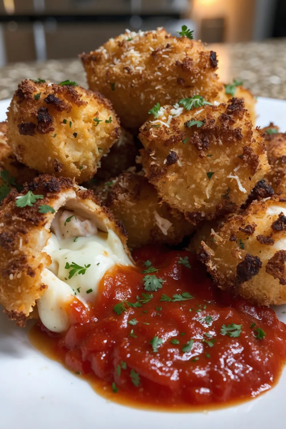 Air Fryer Chicken Parmesan Bites