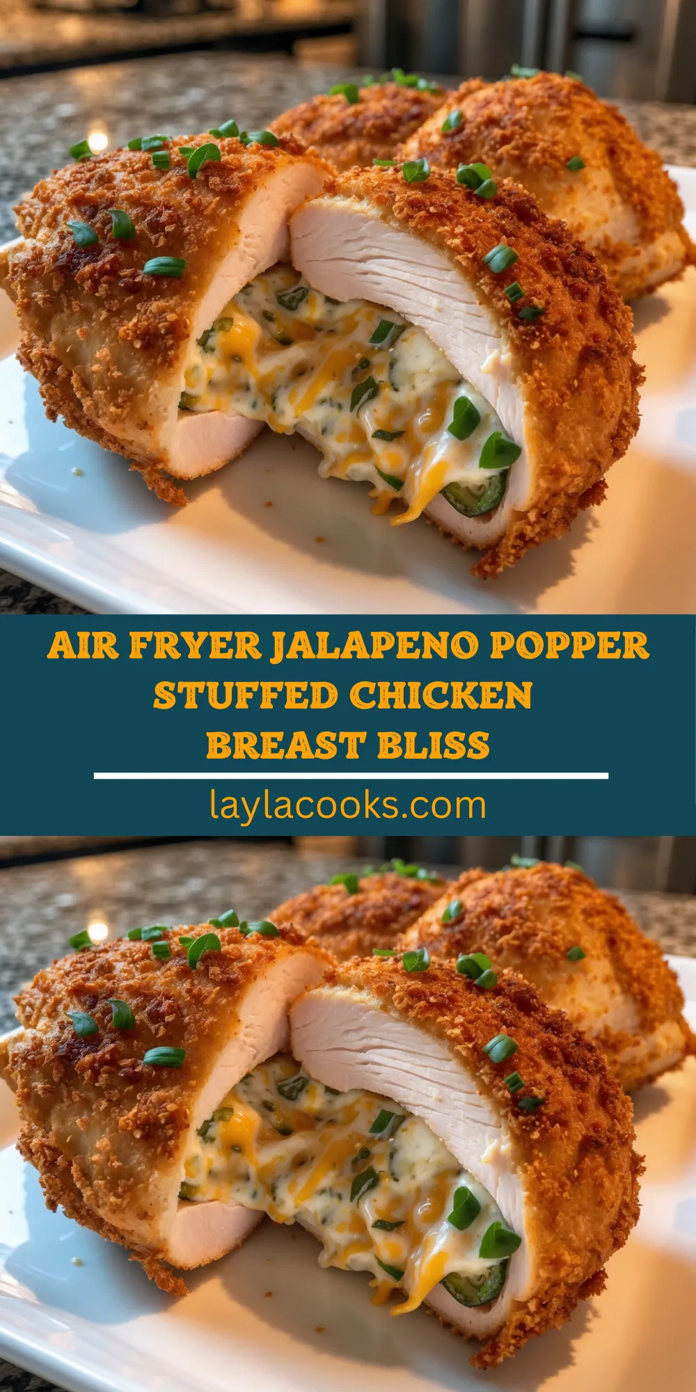 Air Fryer Jalapeño Popper Stuffed Chicken Breast Bliss