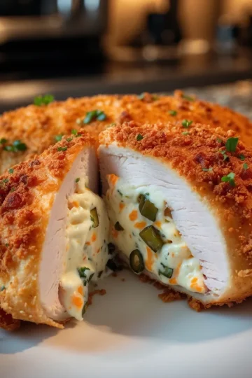 Air Fryer Jalapeño Popper Stuffed Chicken Breast Bliss