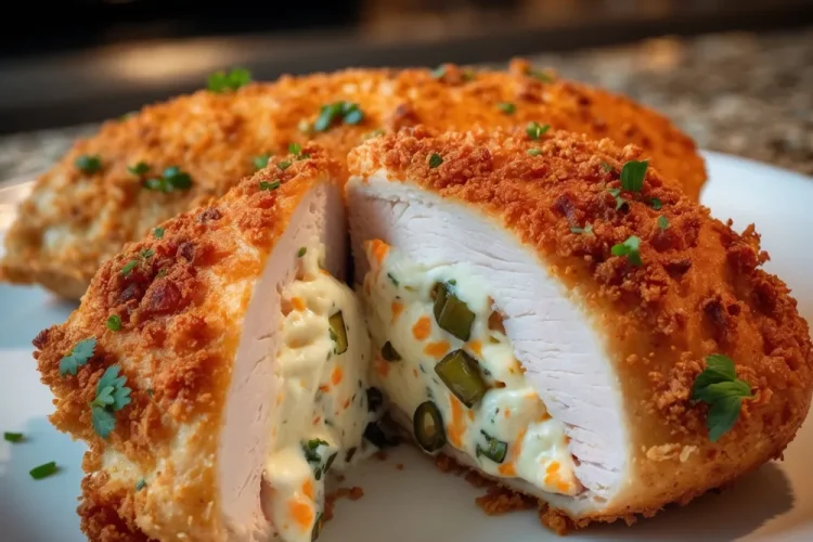 Air Fryer Jalapeño Popper Stuffed Chicken Breast Bliss