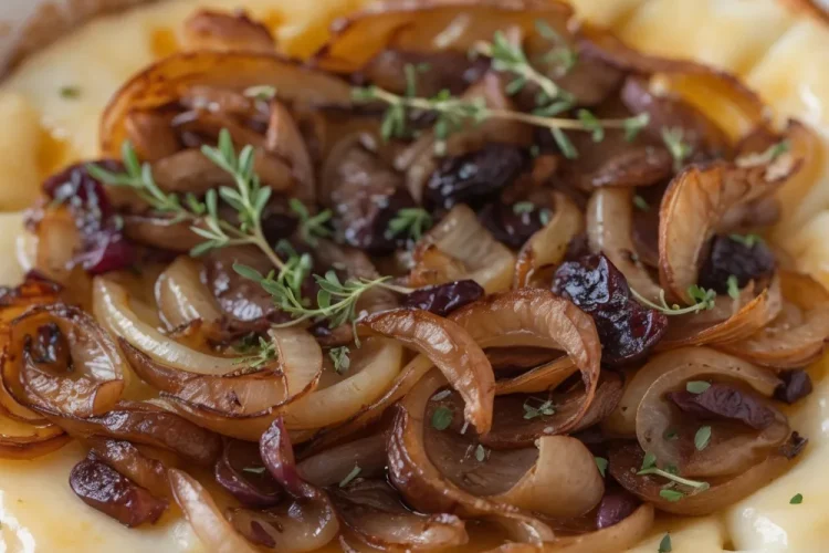 Baked Brie with Caramelized Onions
