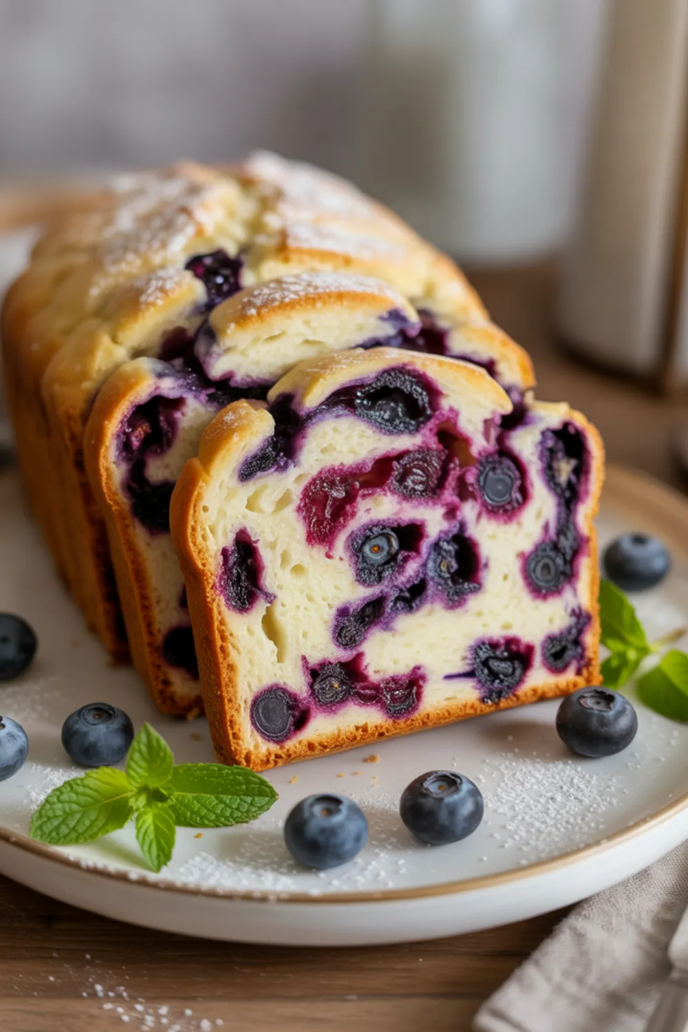 Blueberry Cream Cheese Bread 