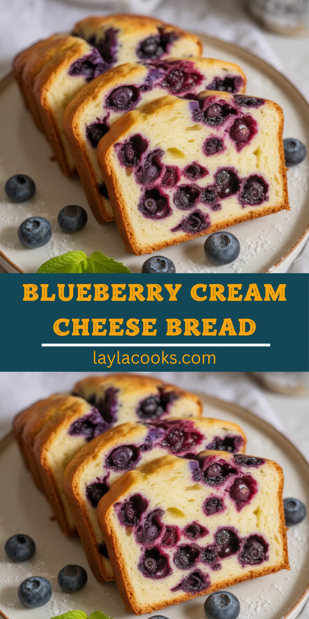 Blueberry Cream Cheese Bread