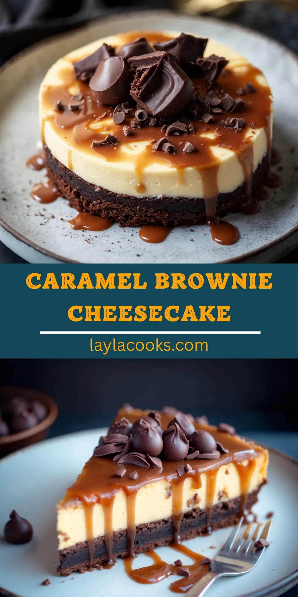 Caramel Brownie Cheesecake 