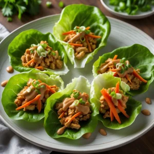 Chicken Peanut Lettuce Wraps
