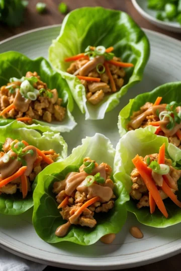 Chicken Peanut Lettuce Wraps